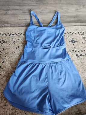 Blue Athletic Short Romper
